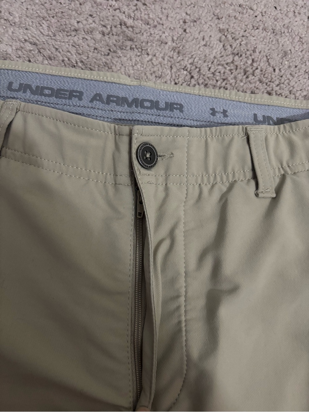 Under Armour Match Play Golf Pants
Men Beige Straight Leg Nylon
Blend Stretch - Picture 6 of 15
